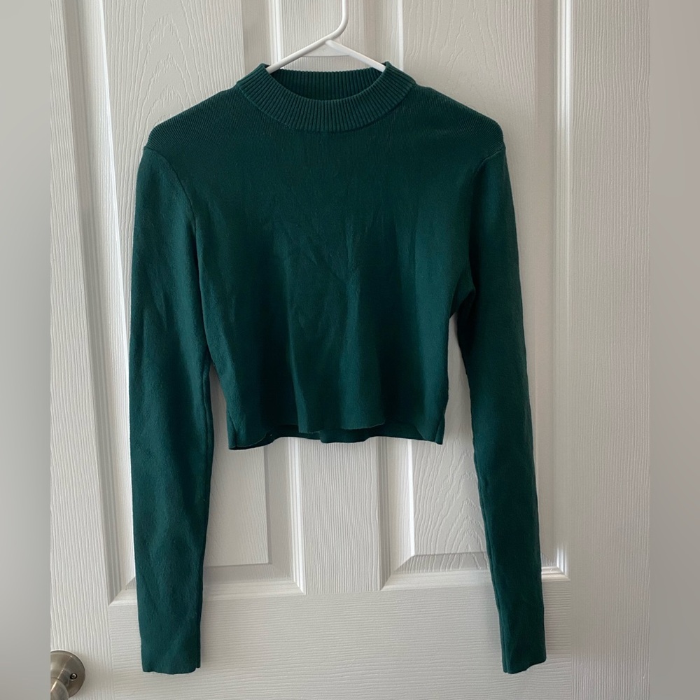 Altard State Green Cropped Sweater